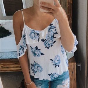 floral off the shoulder tank top! price negotiable